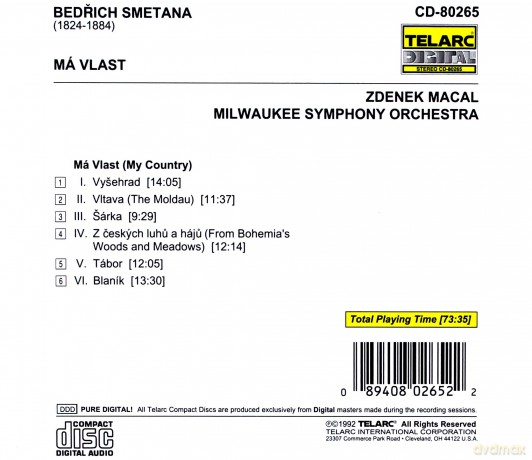 Smetana: Ma Vlast, Zdenek Macal [CD]