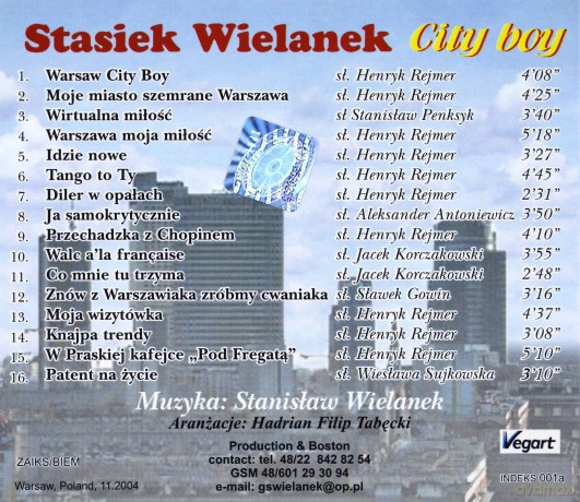 Stasiek Wielanek: City Boy [CD]