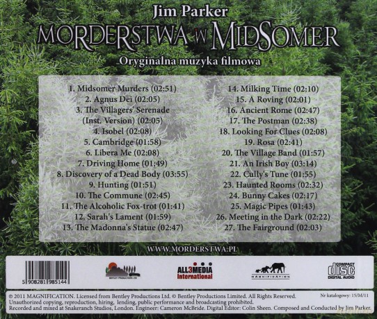 Ścieżka dżwiękowa: Morderstwa w Midsomer [CD]
