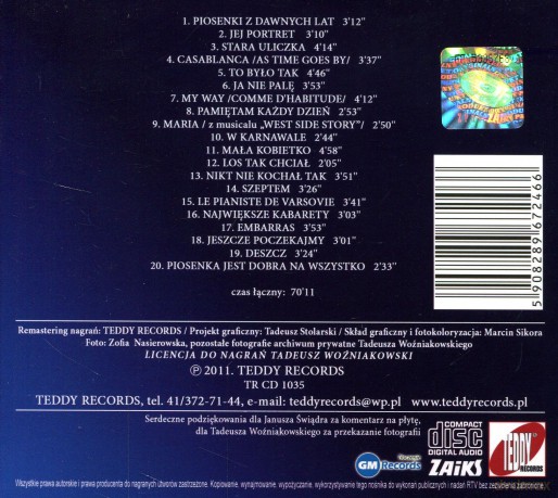 Tadeusz Woźniakowski: My Way:piosenki z dawnych l (digipack) [CD]