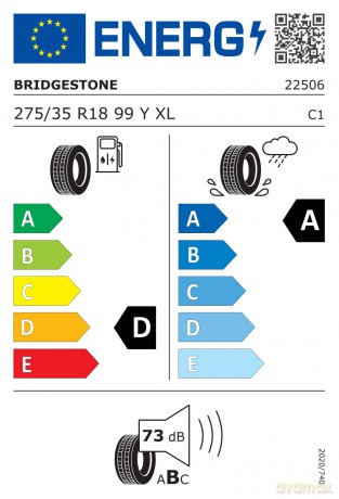 Bridgestone Potenza Sport 275/35R18 99 Y rant ochronny, wzmocnienie (XL)