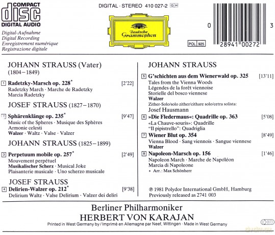 Karajan: Strauss: Radetzky-Marsch [CD]