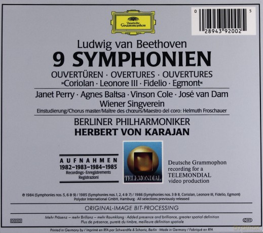 Karajan   :Beethoven:9 Symphonies [6CD]
