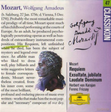 Karajan   Fricsay+: Mozart:Requiem + Exsultate + [CD]