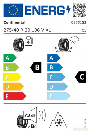 Continental WinterContact TS 860 S 275/40R20 106 V przyczepność na śniegu (3PMSF), rant ochronny, wzmocnienie (XL)