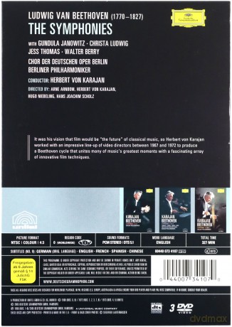 Karajan: Beethoven:Symphonies Box [3DVD]