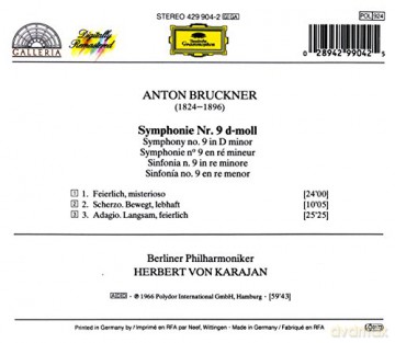 Karajan: Bruckner:Sym 9 [CD]