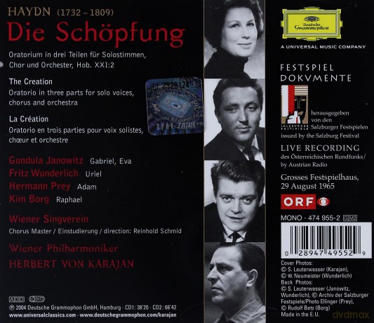 Karajan: Haydn:Die Schopfung,Festspiel Dokumente [CD]