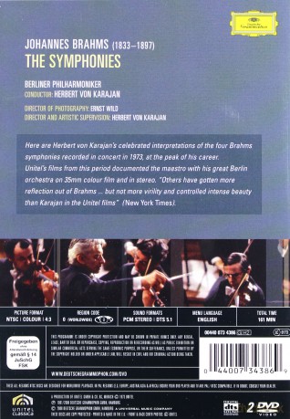 Karajan Berliner Phil.: Brahms:Symphonies 1-4 [2DVD]