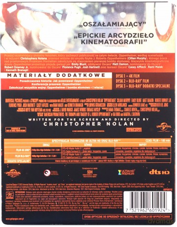 Oppenheimer (steelbook) [Blu-Ray 4K]+[2xBlu-Ray]