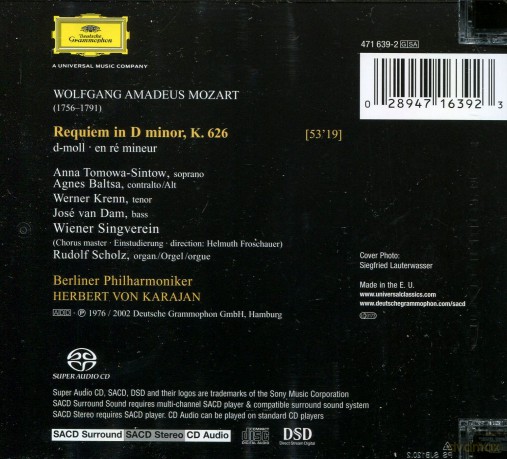 Karajan Berliner Philharmoniker: Mozart Requiem (Hybrid) [SACD]
