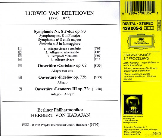 Bethoven: Symphonie No. 8 [CD]
