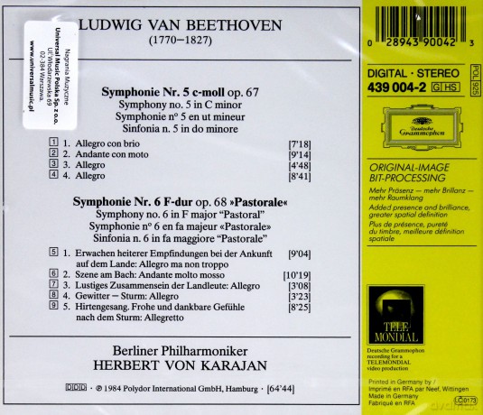 Karajan Gold: Bethoven Symph.No.5 & 6 Pastorale [CD]