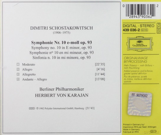 Karajan Gold: Shostakovich-Symphonie N.10 [CD]
