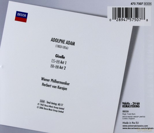 Karajan: Adam Gieselle [CD]