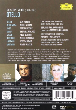 Karajan: Verdi: Otello [DVD]