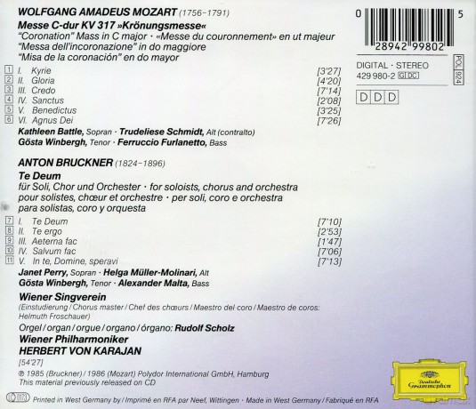 Karajan,Battle,Wp: Mozart:Coronation Mass [CD]