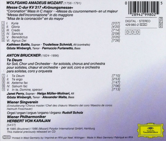Karajan,Battle,Wp: Mozart:Coronation Mass [CD]