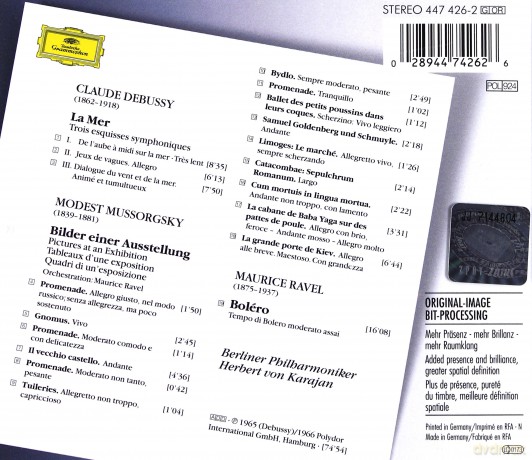 Karajan: Debussy/Mussorgsky/Ravel [CD]