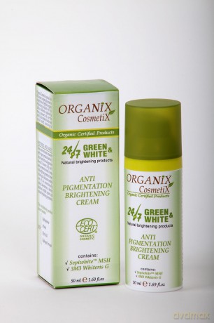 ORGANIX COSMETIX krem rozjaśniający przebarwienia, zmniejszający produkcję melaniny [KOSMETYKI]