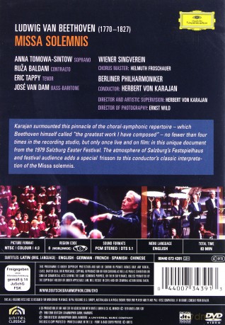 Karajan: Beethoven:Missa Solemnis [DVD]