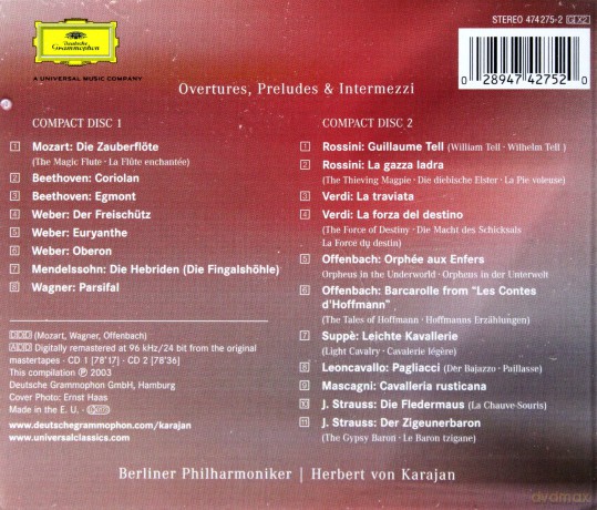 Karajan: Collection Overtures [CD]