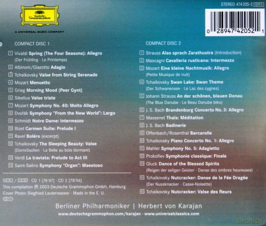 Karajan: Greatest Classical Hits [2CD]