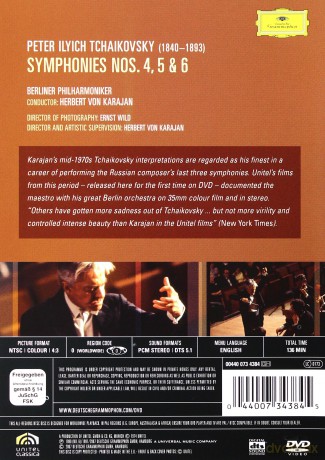 Karajan: Tchaikovsky:Symphonies Nos.4,5&6 [DVD]