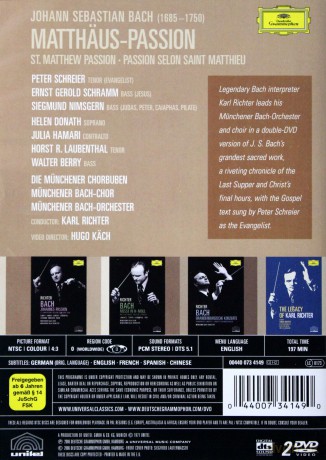 Karl Richter: Bach:Matthauspassion Bwm244 [2DVD]