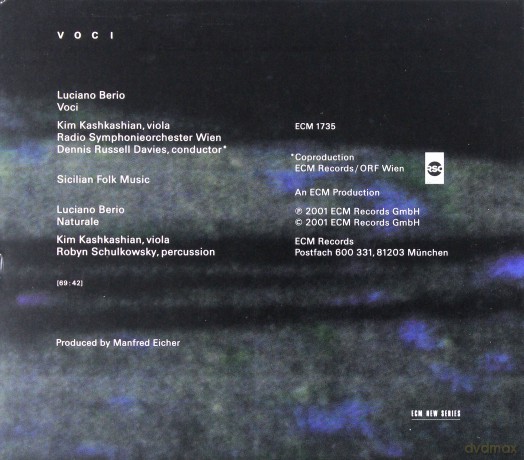 Kashkashian: Berio Voci [CD]