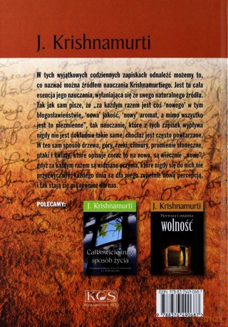 Dziennik z podróży - J. Krishnamurti [KSIĄŻKA]