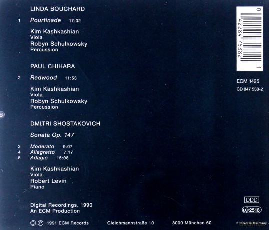 Kashkashian: Shostakovich/Chihara/Bouchar [CD]