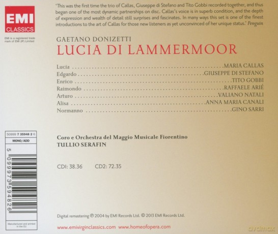 Maria Callas: Lucia Di Lammermoor [2CD]