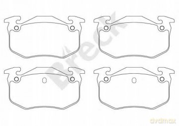 Zestaw klocków hamulcowych, hamulce tarczowe Breck 20973 00 704 00 Peugeot Renault Citroen