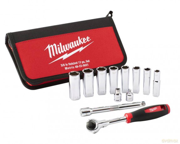 Zestaw nasadek z grzechotką Milwaukee 48229001 3/8" 10-19 mm 12 szt.