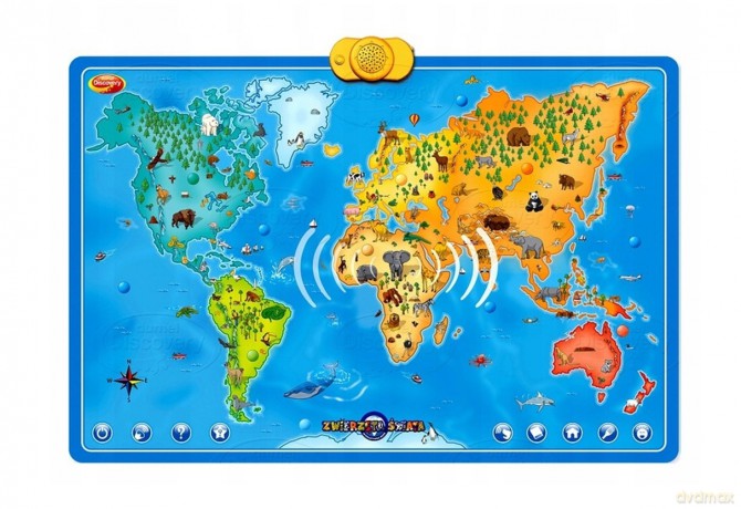 Dumel Discovery - Interaktywna Mapa Świata Zwierzęta 60853 [ZABAWKA]