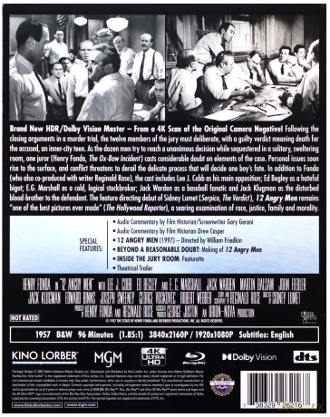 12 Angry Men (Dwunastu gniewnych ludzi) [Blu-Ray 4K]+[Blu-Ray]