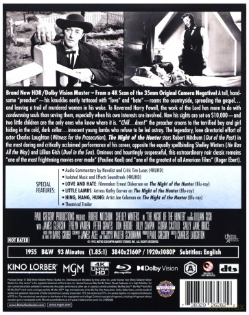 The Night of the Hunter (Noc myśliwego) [Blu-Ray 4K]+[Blu-Ray]
