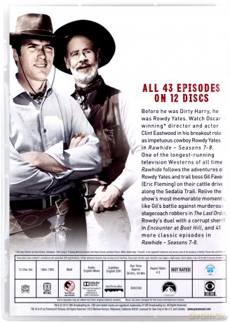 Rawhide Season 1-8 [BOX] [59DVD]