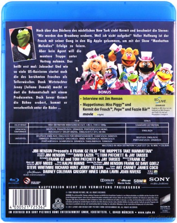 The Muppets Take Manhattan (Muppety na Manhattanie) [Blu-Ray]