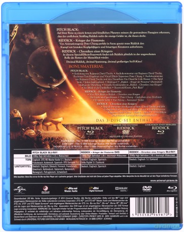 Pitch Black / The Chronicles of Riddick / Dark Fury [2xBlu-Ray]+[DVD]