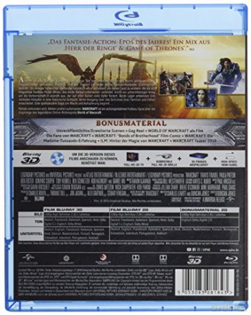 Warcraft: The Beginning (Warcraft: Początek) [Blu-Ray 3D]+[Blu-Ray]