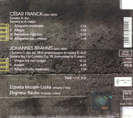 Sonatas Franck Brahms [CD]