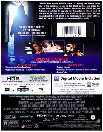 I Still Know What You Did Last Summer (Koszmar następnego lata) [Blu-Ray 4K]+[Blu-Ray]