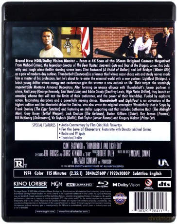 Thunderbolt and Lightfoot (Piorun i Lekka Stopa) [Blu-Ray 4K]+[Blu-Ray]