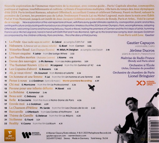 Capucon & Ducros & Orchestre De Chambre De Paris: Destination Paris [CD]