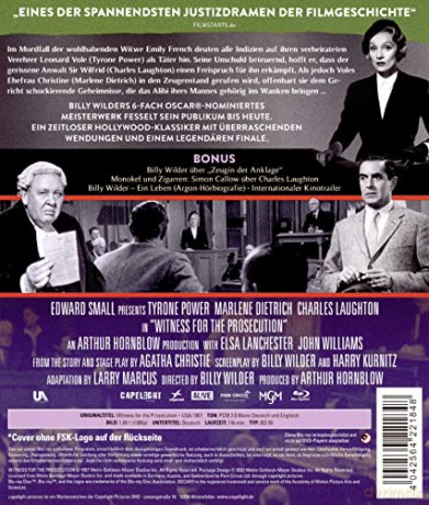 Witness for the Prosecution (Świadek oskarżenia) [Blu-Ray]