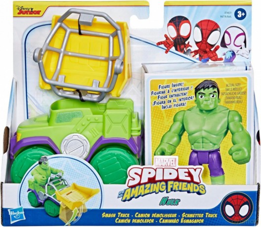 Figurka z pojazdem Marvel Spidey i super-kumple, Hulk Truck [FIGURKA]
