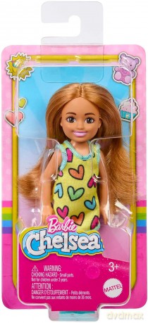 Lalka Barbie Chelsea Sukienka w serca