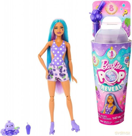 Lalka Barbie Pop Reveal Owocowy sok, fioletowa